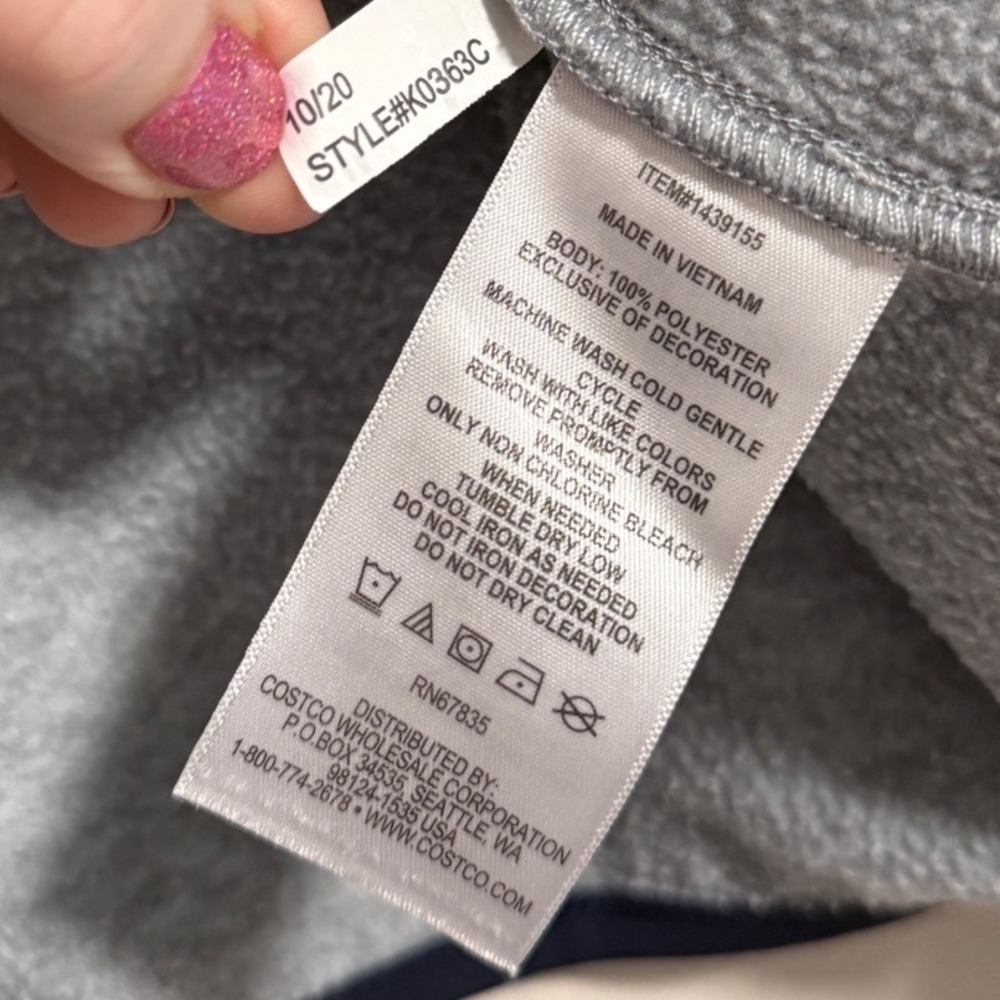 Nautica Mens Full Zip Fleece Jacket Heather Gray Size Large - Picture 4 of 6